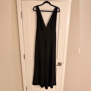 14th & Union Black Plunge Maxi Romper – Size Large – NWT